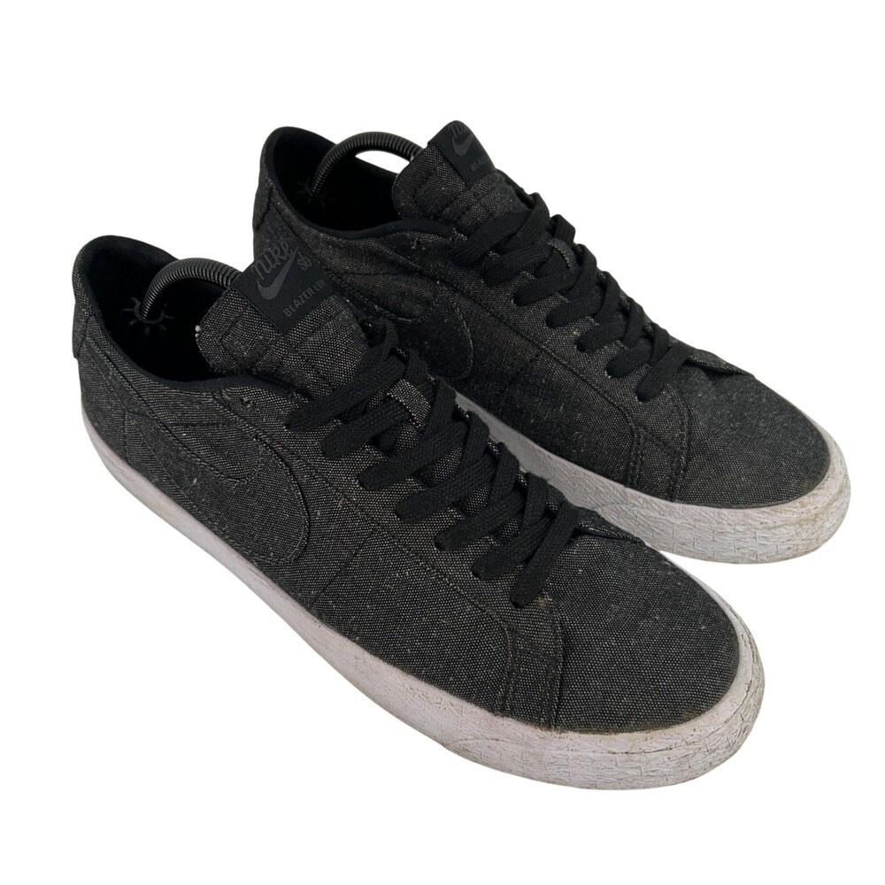 Nike SB Blazer Low Shoes Mens Size 12 Black Textile Skateboarding AH3370-001